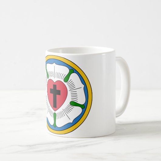 Lutherrose Luther Rose Lutheranism Martin Luther Kaffeetasse (VorderseiteRechts)