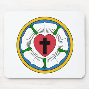 Lutherrose Luther Rose Lutheranism Martin Luther Mousepad