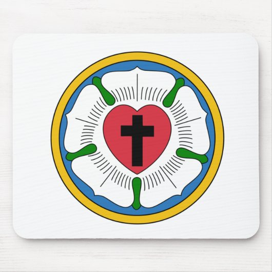 Lutherrose Luther Rose Lutheranism Martin Luther Mousepad (Vorne)