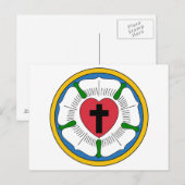 Lutherrose Luther Rose Lutheranism Martin Luther Postkarte (Vorne/Hinten)