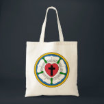 Lutherrose Luther Rose Lutheranism Martin Luther Tragetasche<br><div class="desc">Lutherrose Luther Rose Lutheranism Martin Luther Tote Bag Daniel Csörföly (aus Budapest,  Ungarn),  Lutherrose,  CC BY-SA 3.0 https://commons.wikimedia.org/wiki/File:Lutherrose.svg</div>
