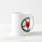 Lutherrose mit geprägtem Look Kaffeetasse (VorderseiteRechts)
