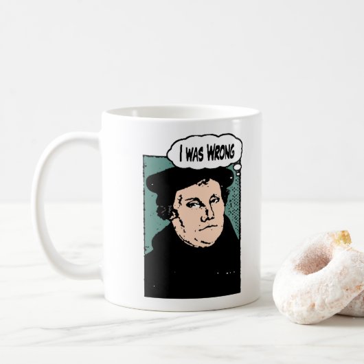 Luthers ewiger letzter Gedanke Kaffeetasse (Mit Donut)