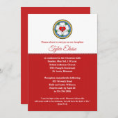 Luthers Rose Heiliges Kreuz Einladung Rot (Vorne/Hinten)