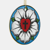 Luthers Rose Keramik Ornament (Rechts)