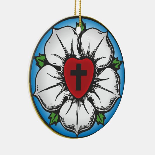 Luthers Rose Keramik Ornament (Rechts)