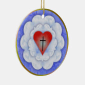 Luthers Rose Keramik Ornament (Rechts)