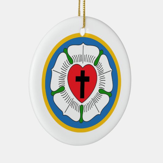 Luthers Rose Keramik Ornament (Rechts)