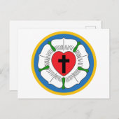 Luthers Rose Postkarte (Vorne/Hinten)