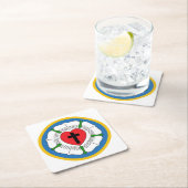 Luthers Rose Rechteckiger Pappuntersetzer (Vor Ort)