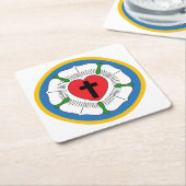 Luthers Rose Rechteckiger Pappuntersetzer (angewinkelt)