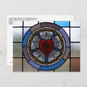 Luthers Rose Window Post Card - St. Paul Lutheran Postkarte (Vorne/Hinten)