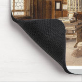 Luthers Studie, Wartburg, Thüringen, Deutschland Mousepad (Ecke)