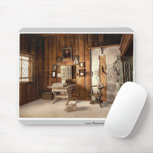 Luthers Studie, Wartburg, Thüringen, Deutschland Mousepad (Mit Mouse)