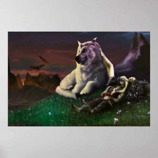 Luthien tends Beren Poster (Vorne)