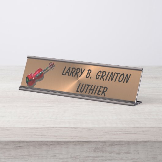 LUTHIER SCHREIBTISCHNAMENSPLAKETTE (Vorderseite )