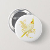 Lutino Cockatiel Button (Vorne & Hinten)