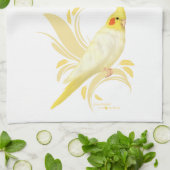 Lutino Cockatiel Handtuch (Gefaltet)