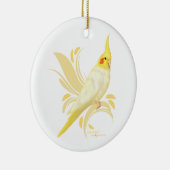 Lutino Cockatiel Keramikornament (Rechts)