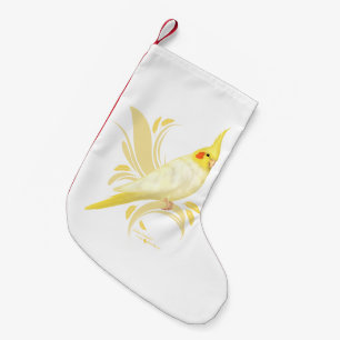 Lutino Cockatiel Kleiner Weihnachtsstrumpf