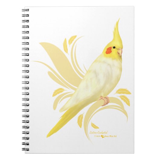Lutino Cockatiel Notizblock (Vorderseite)
