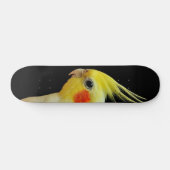 Lutino Cockatiel Skateboard (Horizontal)
