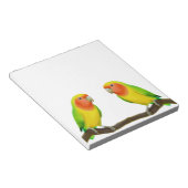 Lutino Lovebird Liebe Notepad Notizblock (angewinkelt)