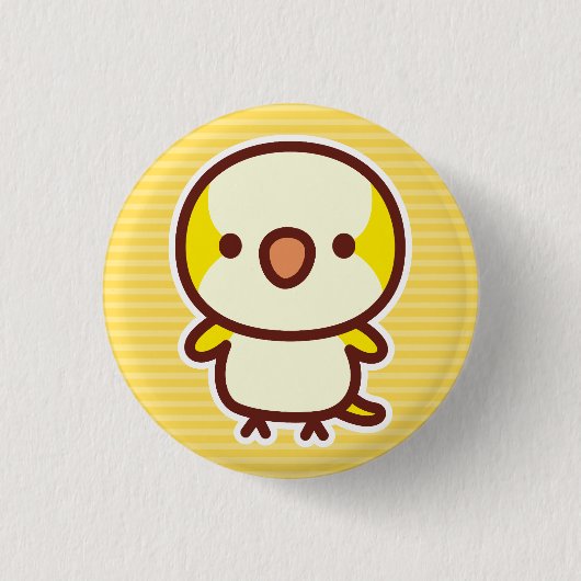 Lutino-Mönchssittich Button (Vorderseite)