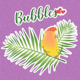 Lutino Peachface Lovebird Pet Bird Liebe Niedliche Aufkleber
