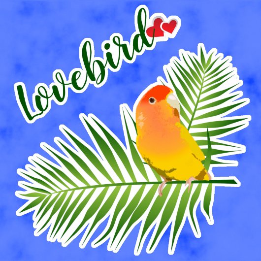 Lutino Peachface Lovebird Pet Bird Liebe Niedliche Aufkleber