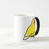 Lutino Pfirsich-gesichtiger Lovebird Verwandlungstasse (VorderseiteRechts)