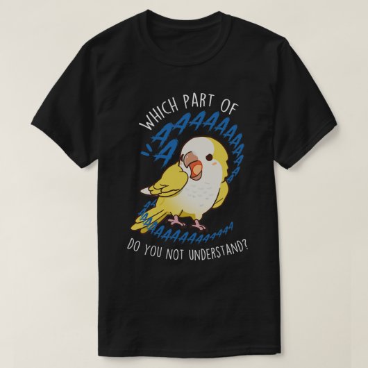 Lutino Quaker Parrot Aaaa T-Shirt (Design vorne)