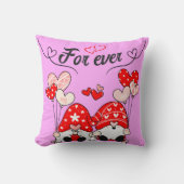 Lutins Liebende For Ever 1 Botschaft der rosa Lieb Kissen (Vorderseite)