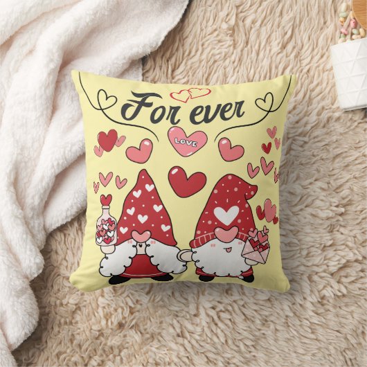 Lutins Liebende For Ever 2 gelbe Liebesbotschaft Kissen (Decke)