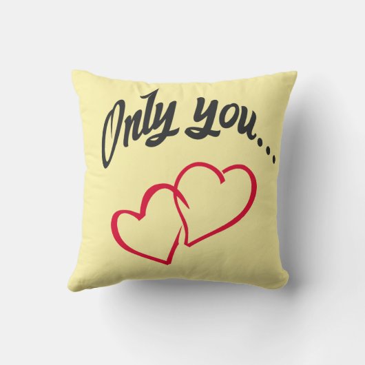 Lutins Liebende For Ever 2 gelbe Liebesbotschaft Kissen (Rückseite)