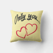 Lutins Liebende For Ever 3 gelbe Liebesbotschaft Kissen (Rückseite)