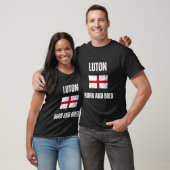 Luton Geboren- und Bred-England-Flagge T-Shirt (Unisex)