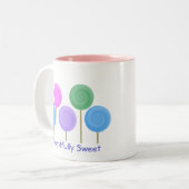 Lutschbonbon-Pop-Tasse Zweifarbige Tasse (Vorderseite Links)