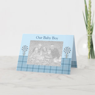 Lutscher-Baby-Geburts-Mitteilung Ankündigung