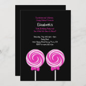 Lutscher-Einladung oder danken Ihnen zu kardieren Einladung (Vorne/Hinten)