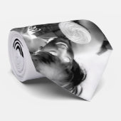 Lutscher-Frauen-schwarze u. weiße photographische Krawatte (Gerollt)