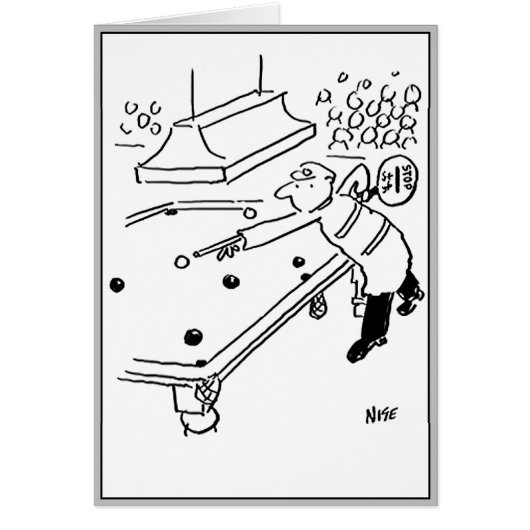Lutscher-Mann spielt Snooker (Vorne)