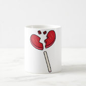 Lutscher mit gebrochenem Herzen Candy Rot Kaffeetasse (Mittel)