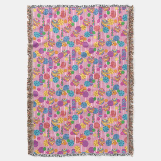 Lutscher-Süßigkeits-Muster Decke (Vorderseite Vertikal)