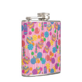 Lutscher-Süßigkeits-Muster Flachmann (Rechts)