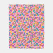 Lutscher-Süßigkeits-Muster Fleecedecke (Vorderseite)