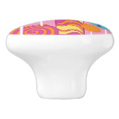 Lutscher-Süßigkeits-Muster Keramikknauf (Seitenansicht)