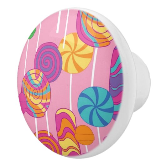 Lutscher-Süßigkeits-Muster Keramikknauf (Rechts)
