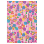 Lutscher-Süßigkeits-Muster Klemmbrett (Rückseite)