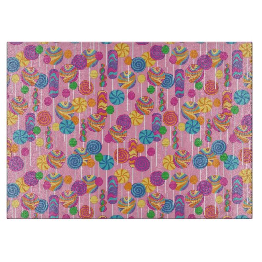 Lutscher-Süßigkeits-Muster Schneidebrett (Vorderseite)